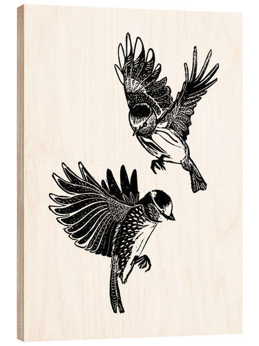 Wood print Free as a Bird