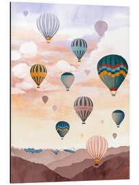 Magnettafel Heißluftballons am Himmel