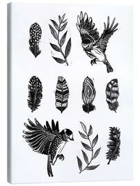 Canvas print Feathers and birds