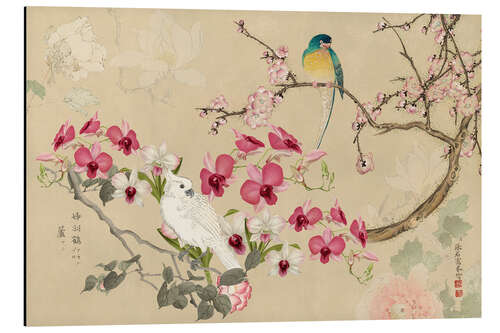 Aluminiumsbilde Chinoiserie with birds II