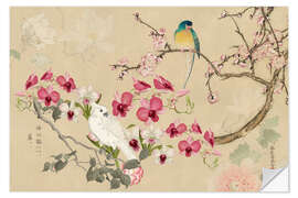 Muursticker Chinoiserie with birds II