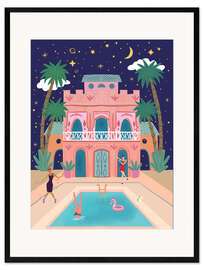 Impression artistique encadrée Dream Palace by night
