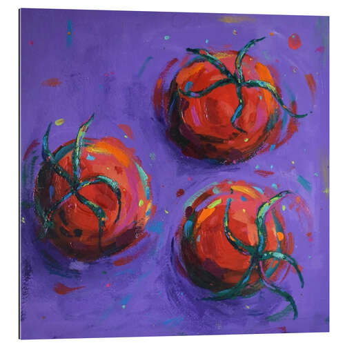 Tableau en plexi-alu Tomates sur violet