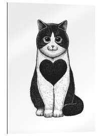 Galleritryck Cat with a heart