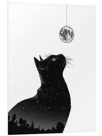 Foam board print Night Cat with a Moon