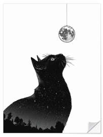 Wall sticker Night Cat with a Moon