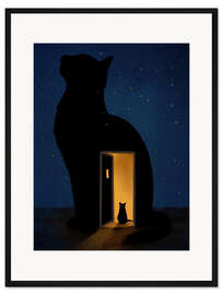 Gerahmter Kunstdruck Willkommen zu Hause