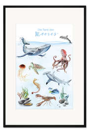 Gerahmter Kunstdruck Tiere des Meeres