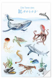 Sisustustarra Animals of the Sea (German)