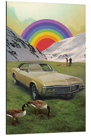 Tableau en aluminium Rainbow at a rest stop - Lerson Pannawit