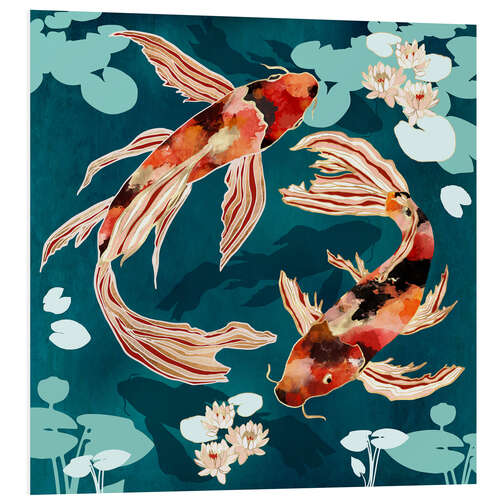 Foam board print Metallic Koi V