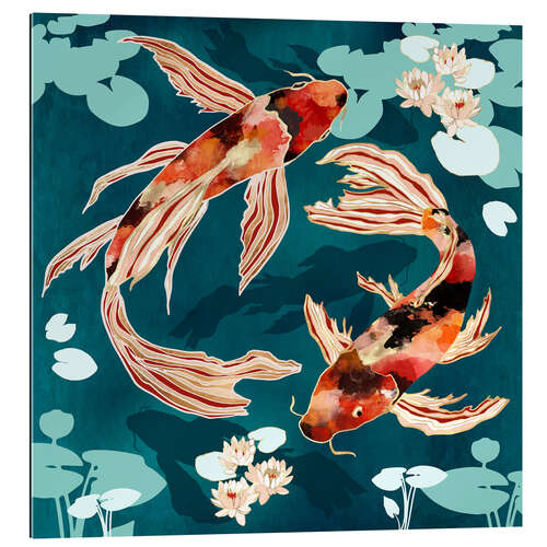 Gallery print Metallic Koi V