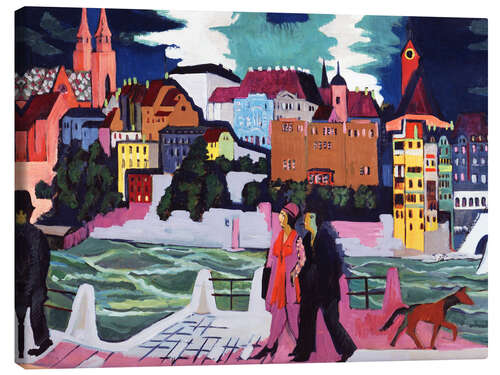 Tableau sur toile View of Basel & The Rhine