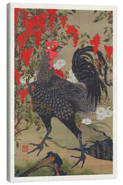 Canvas-taulu  The Rooster - Itô Jakuchu