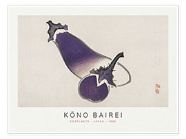 Wandbild  Eggplants, Kono Bairei, 1895 - Kōno Bairei