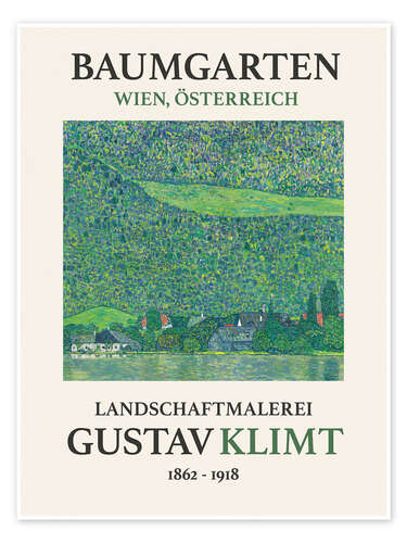 Poster Litzlberg on the Attersee, Baumgarten Edition