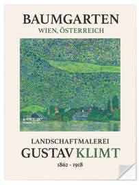 Selvklebende plakat Litzlberg on the Attersee, Baumgarten Edition