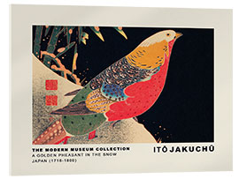 Acrylic print A Golden Pheasant in the Snow, Ito Jakuchu