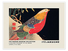 Wall print  A Golden Pheasant in the Snow, Ito Jakuchu - Itô Jakuchu
