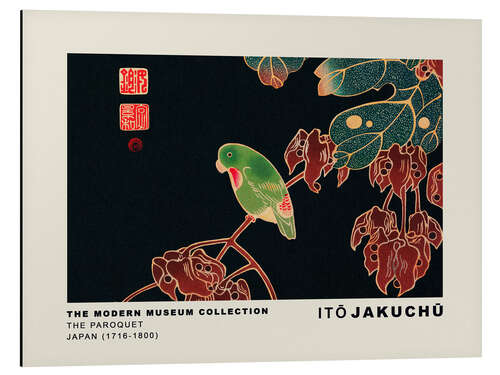 Tableau en aluminium The Paroquet, Ito Jakuchu