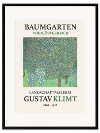 Ingelijste kunstdruk Rosebushes Beneath the Trees, Baumgarten Edition