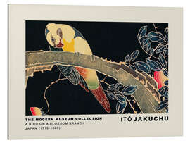Tableau en aluminium A Bird on a Blossom Branch, Ito Jakuchu