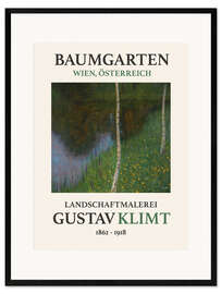 Kehystetty taidepainatus Lakeshore with Birches, Baumgarten Edition