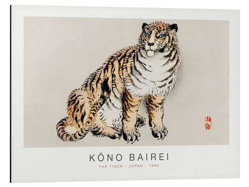 Tableau en aluminium The Tiger, Kono Bairei, 1895