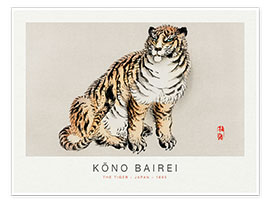 Wandbild  The Tiger, Kono Bairei, 1895 - Kōno Bairei