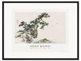 Gerahmter Kunstdruck The Coastal Cliff, Kono Bairei, 1895