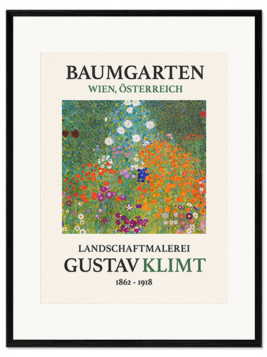 Ingelijste kunstdruk Cottage Garden, Baumgarten Edition