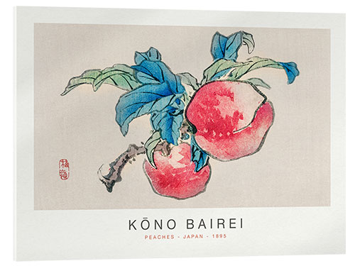 Acrylic print Peaches, Kono Bairei, 1895