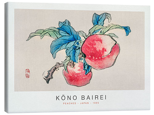 Tableau sur toile Peaches, Kono Bairei, 1895