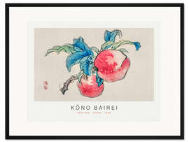 Gerahmter Kunstdruck Peaches, Kono Bairei, 1895