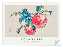 Adesivo murale Peaches, Kono Bairei, 1895