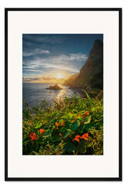 Gerahmter Kunstdruck Sonnenaufgang im Paradies, Madeira