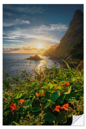 Wandsticker Sonnenaufgang im Paradies, Madeira