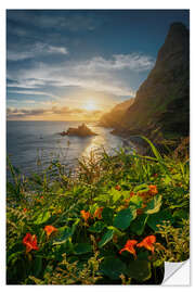 Vinilo para la pared Amanecer en el paraíso, Madeira