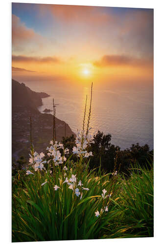 Foam board print Sunset in Paradise, Madeira