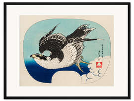 Gerahmter Kunstdruck Falke im Flug