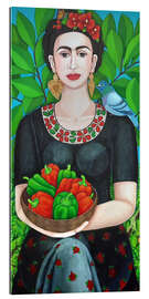 Galleriataulu Frida Kahlo with a bowl of peppers