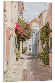 Magnettafel Pastellfarbene Straße in Cascais, Portugal