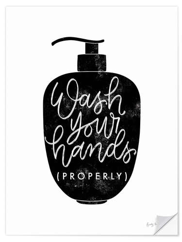Naklejka na ścianę Wash Your Hands Properly