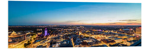 Tableau en PVC Panorama nocturne de Leipzig