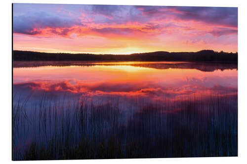 Aluminium print Sunrise at the lake