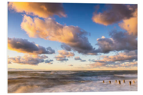 Foam board print Cloudy sky over the Baltic Sea