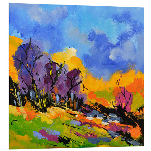 Print på skumplade Colourful landscape