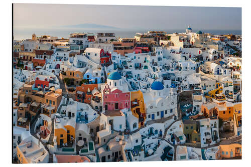 Aluminium print Oia from above, Santorini