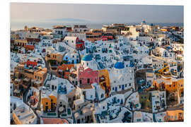 Foam board print Oia from above, Santorini