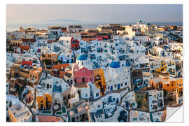 Selvklebende plakat Oia from above, Santorini